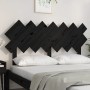 Cabecero de cama madera maciza de pino negro 141x3x80,5 cm de vidaXL, Cabeceros y pies de cama - Ref: Foro24-819224, Precio: ...