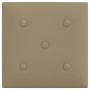 Paneles pared 12 uds cuero sintético capuchino 30x30 cm 1,08 m² de vidaXL, Recubrimiento de paredes - Ref: Foro24-343978, Pre...