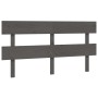 Cabecero de cama madera maciza de pino gris 164x3x81 cm de vidaXL, Cabeceros y pies de cama - Ref: Foro24-819082, Precio: 31,...