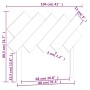 Cabecero de cama madera maciza de pino negro 104x3x80,5 cm de vidaXL, Cabeceros y pies de cama - Ref: Foro24-819209, Precio: ...
