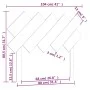 Cabecero de cama madera maciza de pino negro 104x3x80,5 cm de vidaXL, Cabeceros y pies de cama - Ref: Foro24-819209, Precio: ...