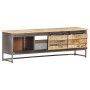 Mueble de TV de madera maciza de mango 120x30x40 cm en Muebles TV | Comprar online en Foru.es