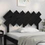 Cabecero de cama madera maciza de pino negro 132x3x81 cm de vidaXL, Cabeceros y pies de cama - Ref: Foro24-819219, Precio: 43...
