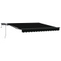Toldo Retráctil con luces de tiras LED Negro 350 x 250 cm tela en Toldos | Comprar online en Foru.es