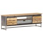 Mueble de TV de madera maciza de mango 120x30x40 cm en Muebles TV | Comprar online en Foru.es