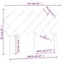 Cabecero de cama madera maciza de pino negro 132x3x81 cm de vidaXL, Cabeceros y pies de cama - Ref: Foro24-819219, Precio: 43...