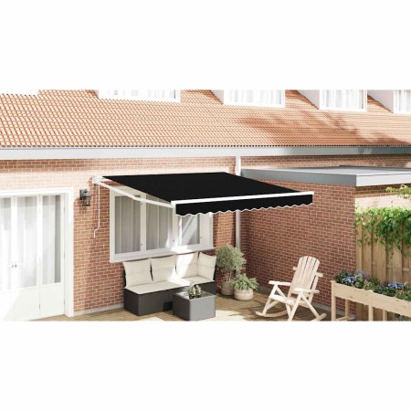 Toldo Retráctil Negro 350 x 250 cm tela en Toldos | Comprar online en Foru.es