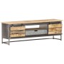 Mueble de TV de madera maciza de mango 120x30x40 cm en Muebles TV | Comprar online en Foru.es