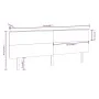 Cabecero de cama madera maciza de pino negro 204x6x82,5 cm de vidaXL, Cabeceros y pies de cama - Ref: Foro24-819194, Precio: ...