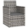 Muebles de jardín con cojines 3 piezas ratán sintético gris de vidaXL, Conjuntos de jardín - Ref: Foro24-319191, Precio: 132,...