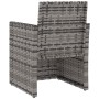 Muebles de jardín con cojines 3 piezas ratán sintético gris de vidaXL, Conjuntos de jardín - Ref: Foro24-319191, Precio: 132,...