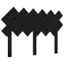 Cabecero de cama madera maciza de pino negro 122,5x3x80,5 cm de vidaXL, Cabeceros y pies de cama - Ref: Foro24-819214, Precio...