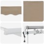 Toldo Retráctil Beige 350 x 250 cm Tela y acero en Toldos | Comprar online en Foru.es