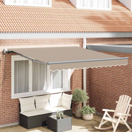 Toldo Retráctil Beige 350 x 250 cm Tela y Aluminio en Toldos | Comprar online en Foru.es