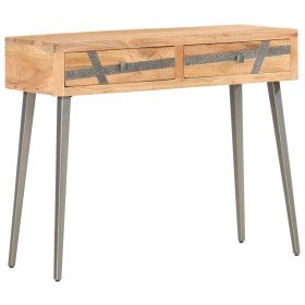 Mesa consola de madera maciza de acacia 90x30x75 cm en Mesas auxiliares | Comprar online en Foru.es