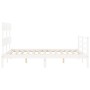 Estructura de cama con cabecero madera maciza blanco 120x200 cm de vidaXL, Camas y somieres - Ref: Foro24-3195087, Precio: 11...
