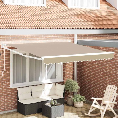Toldo Retráctil Beige 350 x 250 cm Poliéster y Aluminio en Toldos | Comprar online en Foru.es