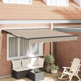 Toldo Retráctil Manual Beige 350 x 250 cm Poliéster y metal en Toldos | Comprar online en Foru.es
