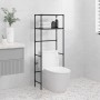 Estantería 2 niveles sobre inodoro hierro negro 53,5x28x143 cm de vidaXL, Toalleros - Ref: Foro24-343133, Precio: 25,36 €, De...
