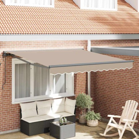 Toldo Retráctil Beige 350 x 250 cm Poliéster y metal en Toldos | Comprar online en Foru.es