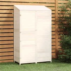 Cobertizo de jardín madera maciza abeto blanco 102x52x174,5cm de vidaXL, Cobertizos - Ref: Foro24-152191, Precio: 315,40 €, D...