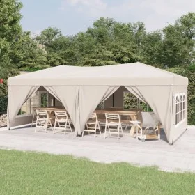 Carpa para fiestas plegable con paredes laterales crema 3x6 m de vidaXL, Carpas y cenadores - Ref: Foro24-93543, Precio: 225,...