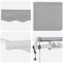 Toldo Retráctil Gris Claro 350 x 250 cm Tela y acero en Toldos | Comprar online en Foru.es