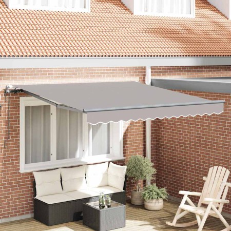 Toldo Retráctil Gris Claro 350 x 250 cm Tela y Aluminio en Toldos | Comprar online en Foru.es
