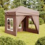 Carpa de fiesta plegable con paredes laterales gris taupe 2x2 m de vidaXL, Carpas y cenadores - Ref: Foro24-93505, Precio: 12...