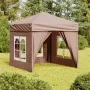 Carpa de fiesta plegable con paredes laterales gris taupe 2x2 m de vidaXL, Carpas y cenadores - Ref: Foro24-93505, Precio: 12...