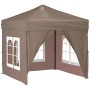 Carpa de fiesta plegable con paredes laterales gris taupe 2x2 m de vidaXL, Carpas y cenadores - Ref: Foro24-93505, Precio: 12...