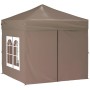 Carpa de fiesta plegable con paredes laterales gris taupe 2x2 m de vidaXL, Carpas y cenadores - Ref: Foro24-93505, Precio: 12...