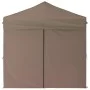 Carpa de fiesta plegable con paredes laterales gris taupe 2x2 m de vidaXL, Carpas y cenadores - Ref: Foro24-93505, Precio: 12...