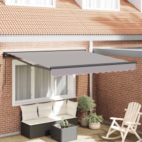 Toldo Retráctil Gris Claro 350 x 250 cm Poliéster y metal en Toldos | Comprar online en Foru.es