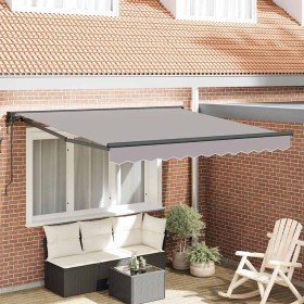 Toldo Retráctil Gris Claro 350 x 250 cm Poliéster y metal en Toldos | Comprar online en Foru.es