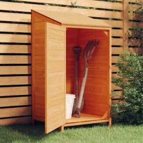 Cobertizo de jardín madera de abeto maciza marrón 55x52x112 cm de vidaXL, Cobertizos - Ref: Foro24-152181, Precio: 120,44 €, ...