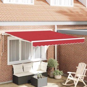 Toldo Retráctil Rojo 350 x 250 cm Tela y acero en Toldos | Comprar online en Foru.es