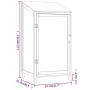 Cobertizo de jardín madera de abeto maciza marrón 55x52x112 cm de vidaXL, Cobertizos - Ref: Foro24-152181, Precio: 120,44 €, ...