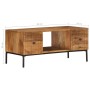 Mesa de centro de madera maciza de mango 90x45x40cm en Mesas de centro | Comprar online en Foru.es