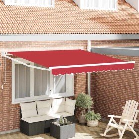 Toldo Retráctil Rojo 350 x 250 cm Poliéster y Aluminio en Toldos | Comprar online en Foru.es