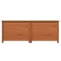 Baúl para cojines madera de abeto maciza marrón 150x50x56 cm de vidaXL, Cajas de almacenaje para exteriores - Ref: Foro24-152...