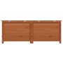 Baúl para cojines madera de abeto maciza marrón 150x50x56 cm de vidaXL, Cajas de almacenaje para exteriores - Ref: Foro24-152...