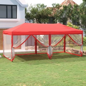 Carpa para fiestas plegable con paredes laterales rojo 3x6 m de vidaXL, Carpas y cenadores - Ref: Foro24-93555, Precio: 196,0...