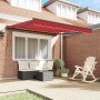 Toldo Retráctil Rojo 350 x 250 cm Poliéster y metal en Toldos | Comprar online en Foru.es