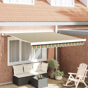 Toldo Retráctil Multicolor 350 x 250 cm Tela y Metal en Toldos | Comprar online en Foru.es