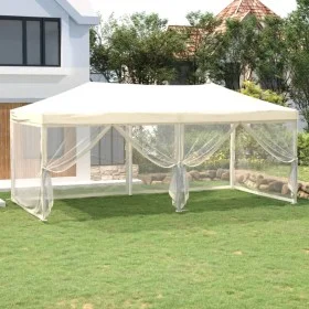 Carpa para fiestas plegable con paredes laterales crema 3x6 m de vidaXL, Carpas y cenadores - Ref: Foro24-93550, Precio: 208,...