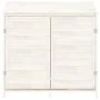 Cobertizo de jardín madera de abeto maciza blanco 102x52x112 cm de vidaXL, Cobertizos - Ref: Foro24-152183, Precio: 202,12 €,...
