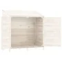 Cobertizo de jardín madera de abeto maciza blanco 102x52x112 cm de vidaXL, Cobertizos - Ref: Foro24-152183, Precio: 202,12 €,...