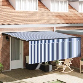 Toldo Retráctil Manual Azul y 400 x 300 cm Poliéster y Aluminio en Toldos | Comprar online en Foru.es