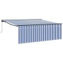 Toldo Retráctil Manual Azul y 400 x 300 cm Poliéster y Aluminio en Toldos | Comprar online en Foru.es